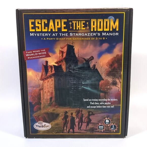 Escape the Room Mystery at the Stargazer's Manor Board Game ThinkFun 2015 Fun - Picture 1 of 7